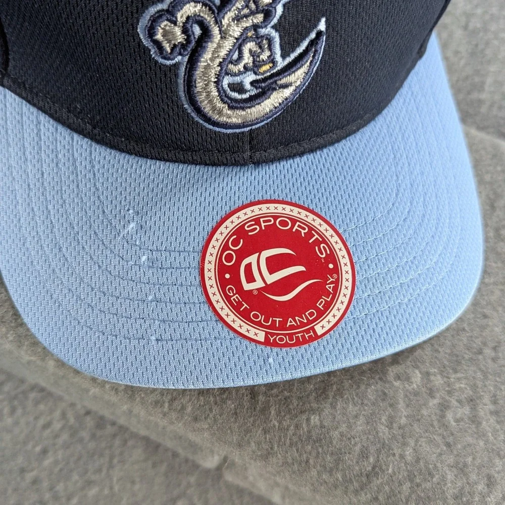 OC Sports Kids Corpus Christi Hooks MiLB Baseball Hat Youth Navy Blue Light Blue